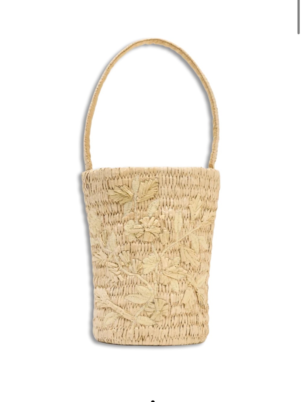 Zara NWT Woven Straw Bucket Bag